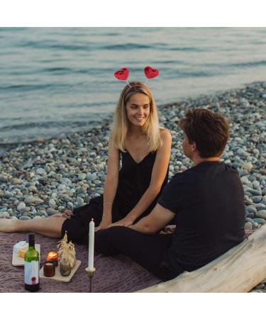 Lurrose Valentine Heart Headband Red Love Heart Headband Valentines Day Hair Hoops Love Heart Hair Accessories for Women Valentine's Party - Buy Online on GoSupps.com