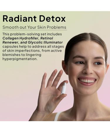 Droplette 2 Micro-Infuser Skin Care Tool & Radiant Refill Capsules - Hydration Starter Set with Collagen Retinol Glycolic Acid for Glowing Skin - Buy Online on GoSupps.com
