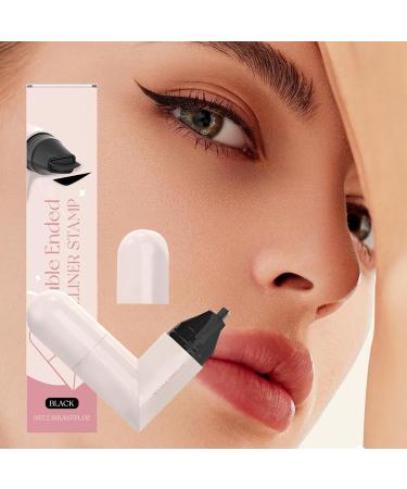 yybng Double EyeLiner Stamp Winged Eyeliner Stamp Waterproof & Smudge Resistant Eye Liner Quick Drying For Dating Travel Commute Wedding - Buy Online on GoSupps.com