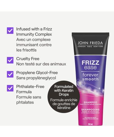 John Frieda Anti-Frizz Duo Frizz Ease Forever Smooth Shampoo and Conditioner Set hair care with frizz immunity complex - Buy Online on GoSupps.com