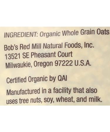 Buy Bob's Red Mill Organic Quick Cooking Rolled Oats - Whole Grain 32 oz (907 g) - Buy Online on GoSupps.com