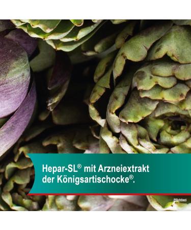 Hepar-SL 640 mg: Relief from Digestive Complaints | High-Dose Artichoke Extract | 20 Film-Coated Tablets for Flatulence & Fullness | For Ages 12+ - Buy Online on GoSupps.com