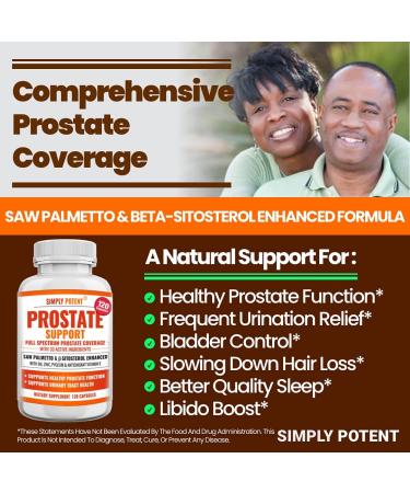 Prostate Supplements for Men (120 Capsules) Saw Palmetto Prostate Health Support - 33 Vitamins & Herbs - Beta Sitosterol Plus B6 Selenium & Zinc for Healthy Urination Frequency & Flow & Proper Sleep - Buy Online on GoSupps.com