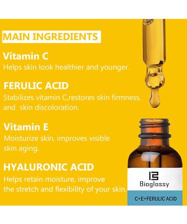 Buy Vitamin CE Ferulic Acid Serum | 20% Vitamin C E & Hyaluronic Acid | Dark Spot Corrector & Anti-Aging - 30ml / 1 fl.oz - Buy Online on GoSupps.com