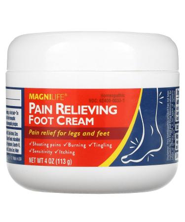 MagniLife Pain Relieving Foot Cream, All-Natural Moisturizing Foot Pain Relief with Beeswax and Eucalyptus to Soothe Soreness, Burning, Tingling, and Sensitivity - 4oz 4 Ounce (Pack of 1)