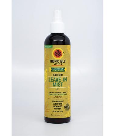 Tropic Isle Living Jamaican Black Castor Oil Daily Hair Growth Leave-in Conditioning Mist & Detangler 8oz | Paraben & Sulfate FREE | All Hair Types | Restores Moisture & Gently Detangles