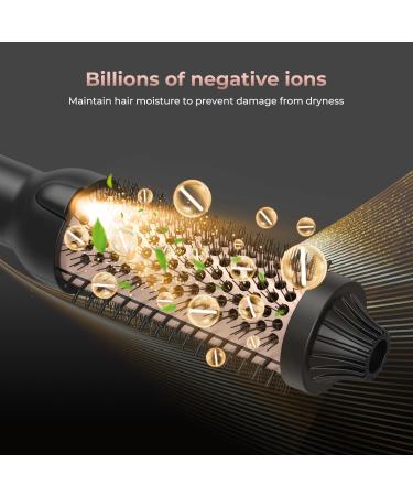 Buy Thermal Brush | 1.5" Heated Round Brush Curling Iron with Ceramic Tourmaline & PTC Heater - Detachable & Travel-Friendly - Buy Online on GoSupps.com