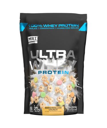 MRI Performance Ultra Whey Protein | Lean Muscle Growth & Recovery | Whey Isolate Hydrolyzed & Concentrate Protein Powder 25g Protein 2LB Marshmallow Crunch
