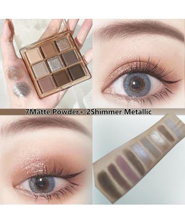 Daeuwiutr Brown Matte Eyeshadow Palette - Creamy Brown 9 | Shimmer Glitter Metallic Eye Shadow | Waterproof & Hypoallergenic | Long Lasting & Highly Pigmented - Buy Online on GoSupps.com