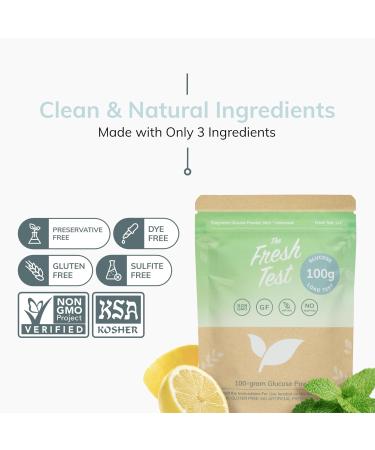 Fresh Test Glucose Beverage | Organic Mint Lemonade Powder Drink Mix | 100g Additive-Free & Non-GMO - Buy Online on GoSupps.com