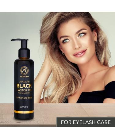 Jamaican Black Castor Oil 200ml - Natural Cold-Pressed Carrier Oil for Hair Eyelashes Eyebrows Beard & Nails - Ricinus Communis - Buy Online on GoSupps.com