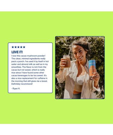 Sunwink Cacao Clarity Superfood Mushroom Powder - Energy & Mental Clarity with Reishi, Lions Mane, Maca Root - Mushroom Coffee Alternative for Focus - Natural Brain Booster (40 Servings) - Buy Online on GoSupps.com