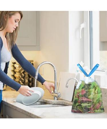 Drawstring Trash Bags Garbage Handle Waste Bags 100 Household Waste Automatic Closing Organizing Pouch For Toilet Bathroom Kitchen - Buy Online on GoSupps.com
