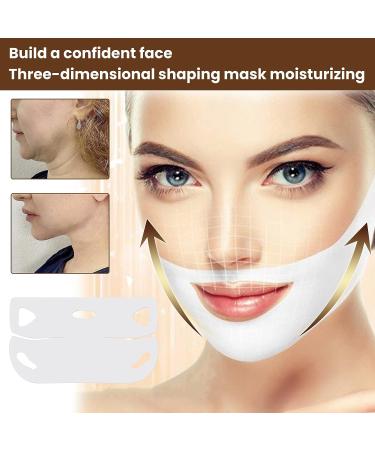 5 Pcs V Line Face Masks with Aloe Vera - Anti-Aging Hydrogel Collagen Mask for Neck Tightening and Double Chin Toning - Buy Online on GoSupps.com