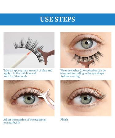 Eyelash Adhesive | Super Strong Hold Eyelash Adhesive Waterproof - Strong Hold Eyelash Adhesive for Strip Lashes and Cluster Lashes Extension Fulenyi - Buy Online on GoSupps.com