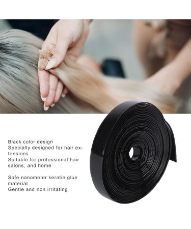 Black Hair Extension Tape Roll 9mm Wide Strong Adhesion Long Lasting Keratin Glue Strip for Professional Hair Salons with Safe Nanometer Material - Buy Online on GoSupps.com