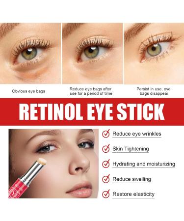 Retinol Eye Stick Anti-Aging Under Eye Cream for Dark Circles Fine Lines & Puffiness | Results in 3-4 Weeks - Buy Online on GoSupps.com