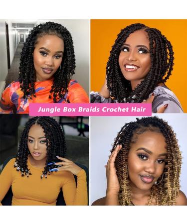 12 Inch Bob Box Braids Crochet Hair Pre-looped Butterfly Locs Jungle Box Braids 6 Packs, Knotless Flower Braids for Goddess #1B - Buy Online on GoSupps.com