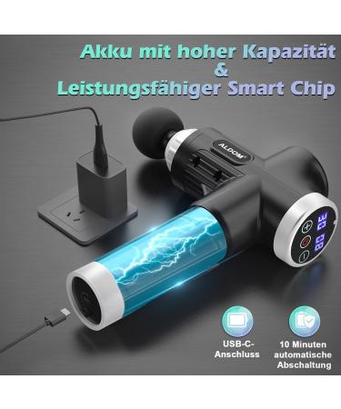 High-Power Aldom Massage Gun - 30 Speeds 8 Heads Portable Muscle Massager for Men & Women - International Shipping - Buy Online on GoSupps.com