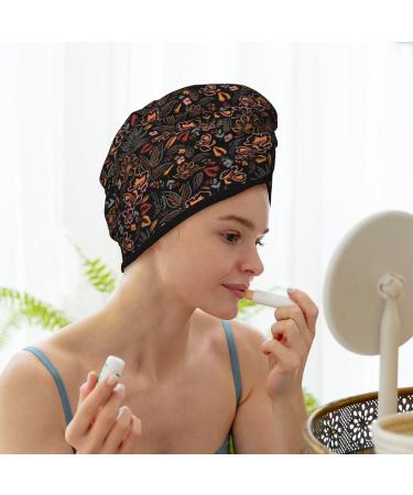Hair Towel Wrap - Quick Drying Floral Towel Turban with Button | Perfect for All Hair Types - Buy Online on GoSupps.com