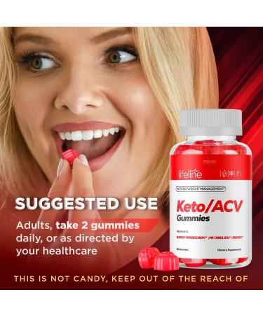 Lifeline Keto ACV Pro Gummies - Advanced Keto + Apple Cider Vinegar for Weight Management (60 Gummies) - Buy Online on GoSupps.com