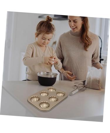 Zerodeko 1pc Cake Shell Pan Mini Muffin Pan Ice Ball Mold Chocolate Mold Metal Muffin Pan Steel Muffin Molds French Madeleine Pan Ice Cube Trays Baking Tool Carbon Steel Wedding Baking Pan 26.5X18.5CM Gold - Buy Online on GoSupps.com