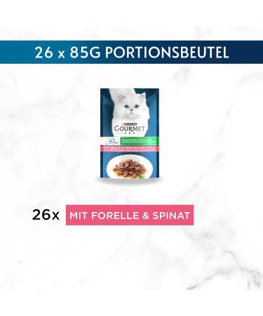 Gourmet Perle Wet Cat Food with Trout - Selected Strips 26 Pack (85g Each) - Premium Quality International Shipping - Buy Online on GoSupps.com