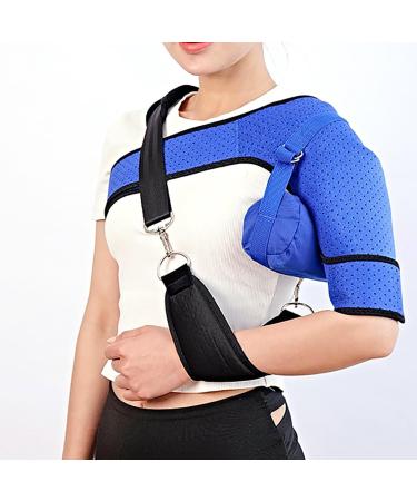 Shoulder Compression Wrap Shoulder Brace Shoulder Brace Strap with Removable Airbag 3 Adjustable Pull Straps and User Friendly Breathable Fabric for Dislocation Chronic Pain Relief Blue
