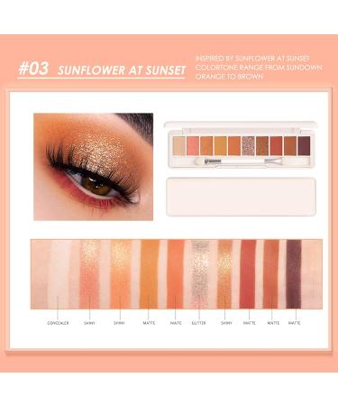 3Pcs Eye Shadow Glazed Eyeshadow Plate 10 Colors Eye Shadow Plate Makeup PalettesMakeup - Buy Online on GoSupps.com