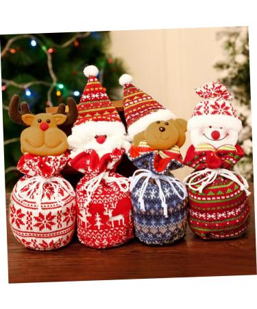 Healvian 1pc Decoration Christmas Cookie Party Table Adorable Xmas Pouches Knitted Ornament Holiday Candy - Buy Online on GoSupps.com
