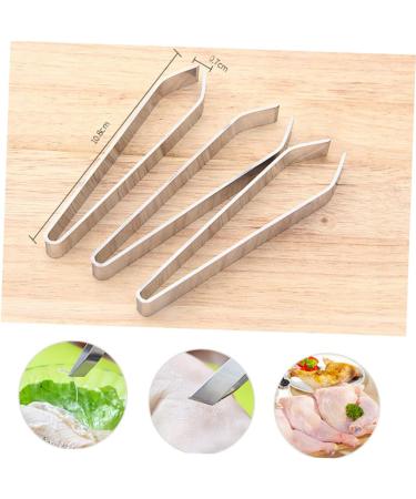 Angoily 3 pcs Kitchen Tweezers Set - Sloping Pointed Hair Tools for Bone & Fishbone Removal - Buy Online on GoSupps.com