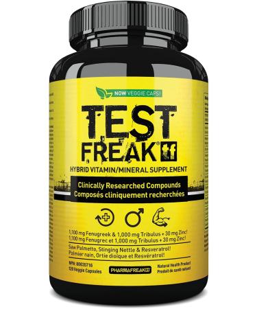 PharmaFreak Test Freak - Hybrid Vitamin/Mineral Supplement and Test Booster - 120 Capsules - 30 Servings 120 count (Pack of 1) - Buy Online on GoSupps.com