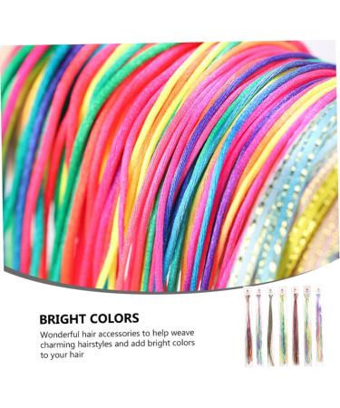 minkissy 7 Sets Colored Hair Rope Braided Hair Scrunchies Ties Ribbon Elastic Hair Ropes Hair Tinsel Ribbon for Hair Hiphop Hair Tie Braid Headdress Molding Line Hip Hop Child Polyester - Buy Online on GoSupps.com