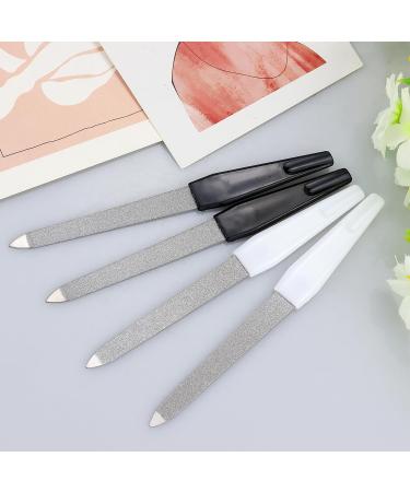 4pack Metal Nail Files Professional Nail Files with Anti Slip Handle for Natural Nails Double Sided Sapphire Grit for Shaping Styling Gel and Acrylic Nails Nails Accessories Tools for Home Salon - Buy Online on GoSupps.com