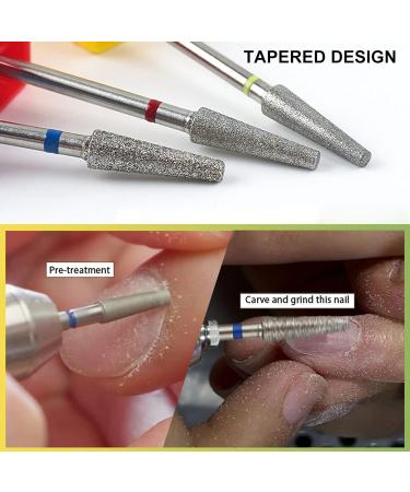 Professional Nail Drill Bits with Different Roughness Stainless Steel Material 3pcs Nail Grinder Set with Storage Box for Cleaning Shaping Smoothing Suitable for Most Nail - Buy Online on GoSupps.com