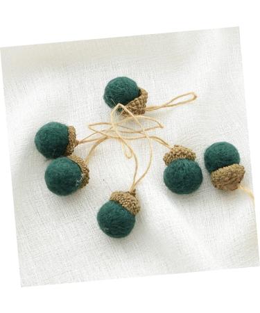 KICHOUSE 6 1 Ornament Wool Felt Pendant Wool Felt Making Pendants DIY Pendant Decorations Small Ball Acorn Green 3x2cm - Buy Online on GoSupps.com