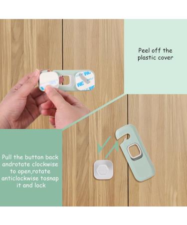 EUIOOVM Childproof Refrigerator Lock - No Tools or Drill Needed for Fridge, Cabinets, Drawers, Dishwasher - Green - Buy Online on GoSupps.com