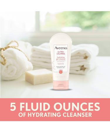 Aveeno Ultra-Calming Hydrating Gel Facial Cleanser | Feverfew & Oat | Hypoallergenic, Fragrance-Free, Non-Comedogenic | 5oz - Buy Online on GoSupps.com