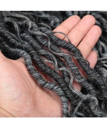 5 Packs Goddess Locs Crochet Hair 14 Inch River Locs Wavy Synthetic Braiding Hair Extension - OT-gray (Pack of 5) - Buy Online on GoSupps.com