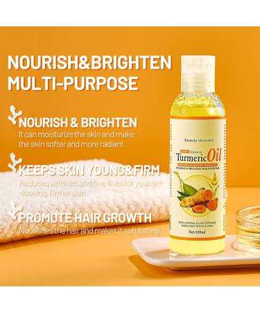 Turmeric Oil - Natural Turmeric Body Oil for Women - Hydrating Skin&Face&Body Oil 100ml - Turmeric Essential Oils for Skin Rapair Reduce Dark Spot Bright Nourish - Buy Online on GoSupps.com