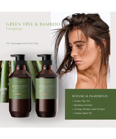 Theorie Green Tea & Bamboo Conditioner - Energizing Formula for Damaged Hair - Color & Keratin Safe - 800mL - Buy Online on GoSupps.com