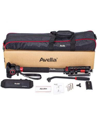 Avella CD324 Carbon Fiber Video Monopod Kit with Fluid Head | 71 Inch | 13.2 LB Max Load | For Canon Nikon Sony Olympus Panasonic DSLR Camera - Buy Online on GoSupps.com