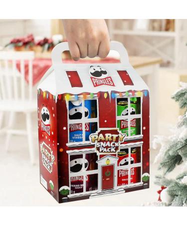 Pringles Christmas Party Snack Pack - 4 x40g Unique Flavour Tubs for Stocking Fillers Secret Santa Gifts for any Pringles Lovers with Topline Thank You Card. - Buy Online on GoSupps.com