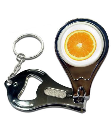BadgeBeast.co.uk Orange - Key Ring Bottle Opener and Nail Clipper
