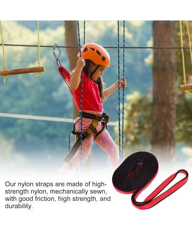 Toatelu 3-Piece Nylon Climbing Loop 16mm 150cm - Certified 23kN Band Loop for Fire Brigade Outdoor Activities Yoga Hammocks & Abseiling (Red) - Buy Online on GoSupps.com