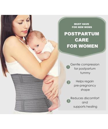 Abdominal Binder Post Surgery & Postpartum Belly Band Wrap | C-Section Recovery Belt & Hernia Support for Men & Women - Large/X-Large - Buy Online on GoSupps.com