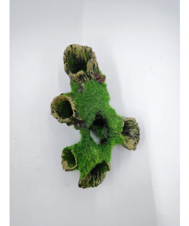 Buy Aquarium Rock Cave Decoration with Green Grass | Larnel Hide & Harz Accessories for Stunning Aquariums - Buy Online on GoSupps.com