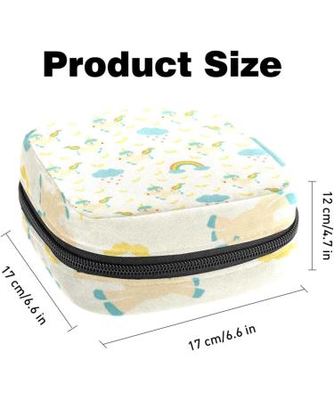 Portable Women s Binding-Up Bags | Menstrual Cup & Tampon Bags for Teens | Cute Light Yellow & Multicolored Design - Buy Online on GoSupps.com