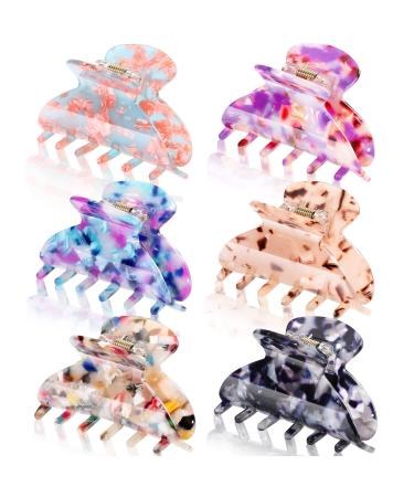 6 Pieces Medium Hair Claw Clips for Thin Hair 2.6 Inch Tortoise Shell Hair Clip Banana Clips Jaw Clips French Style Barrettes hair Clip Accessories for Women Girls(Cute Patterns) - Buy Online on GoSupps.com