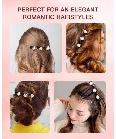 Sparkling Crystal Stone Braided Hair Clips - Multi Clip Barrette for Women & Girls - Buy Online on GoSupps.com
